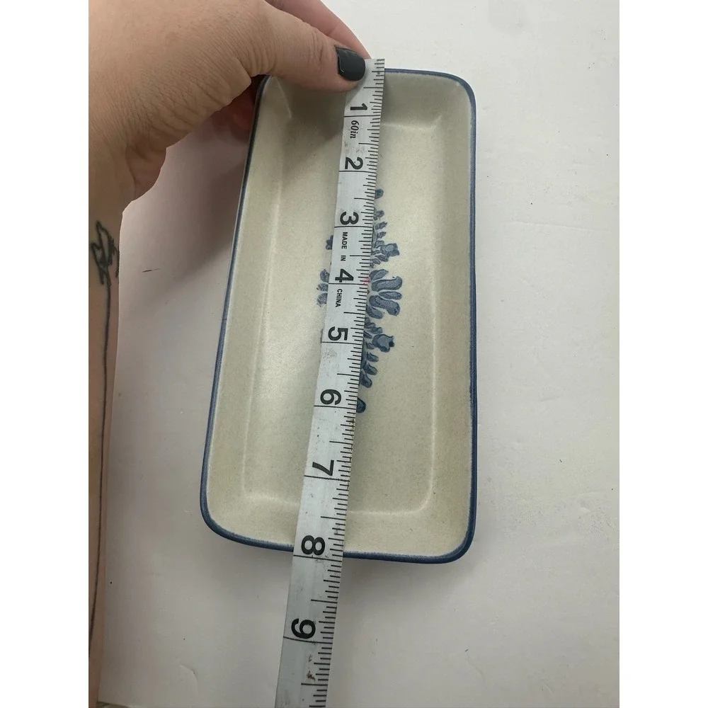 Vintage Set of 2 Pfaltzgraff USA Yorktowne Rectangular Relish Dish 716-51